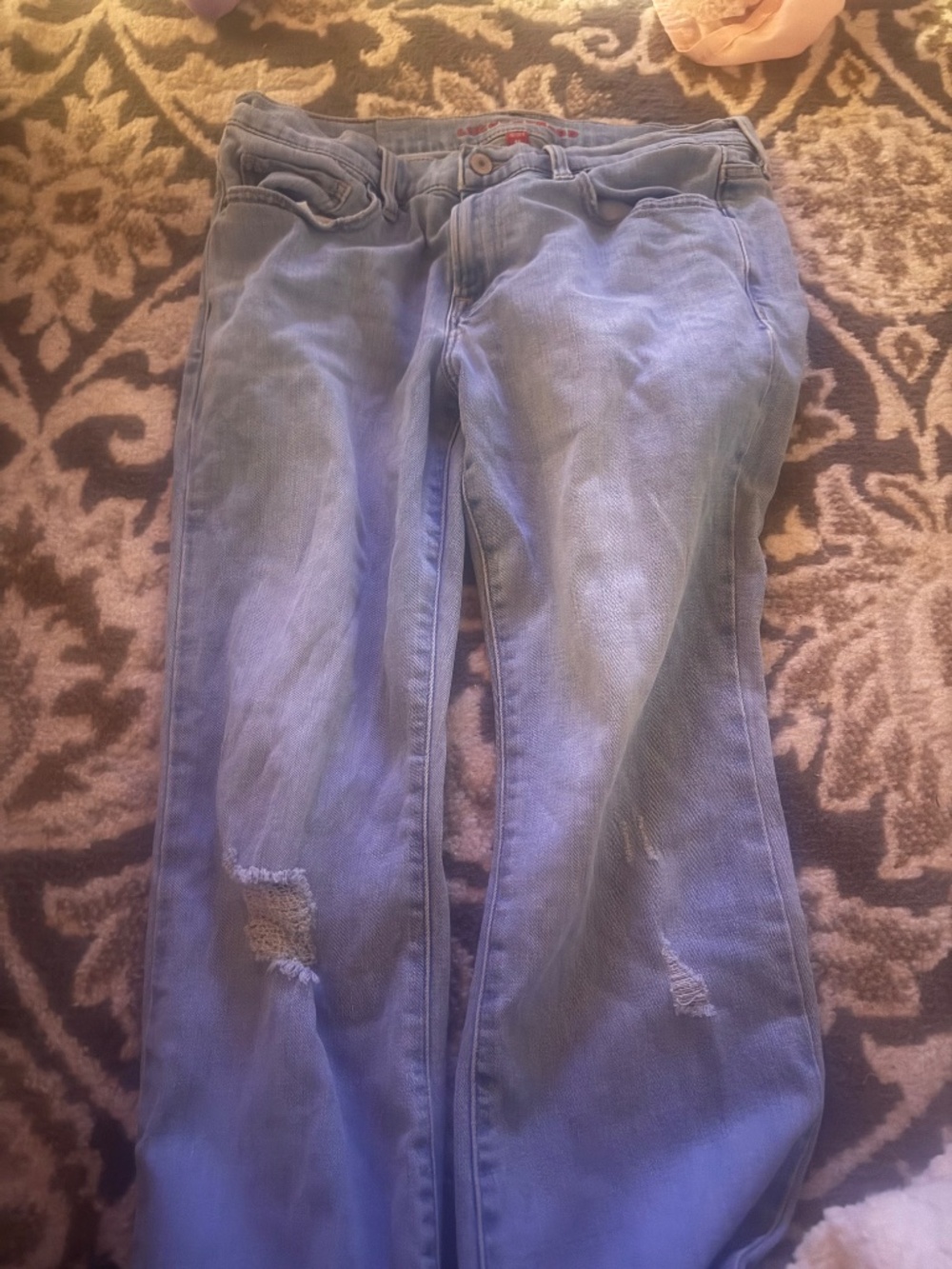 Classic Lucky Brand women's midrise bootcut stretch denim jeans in light blue de